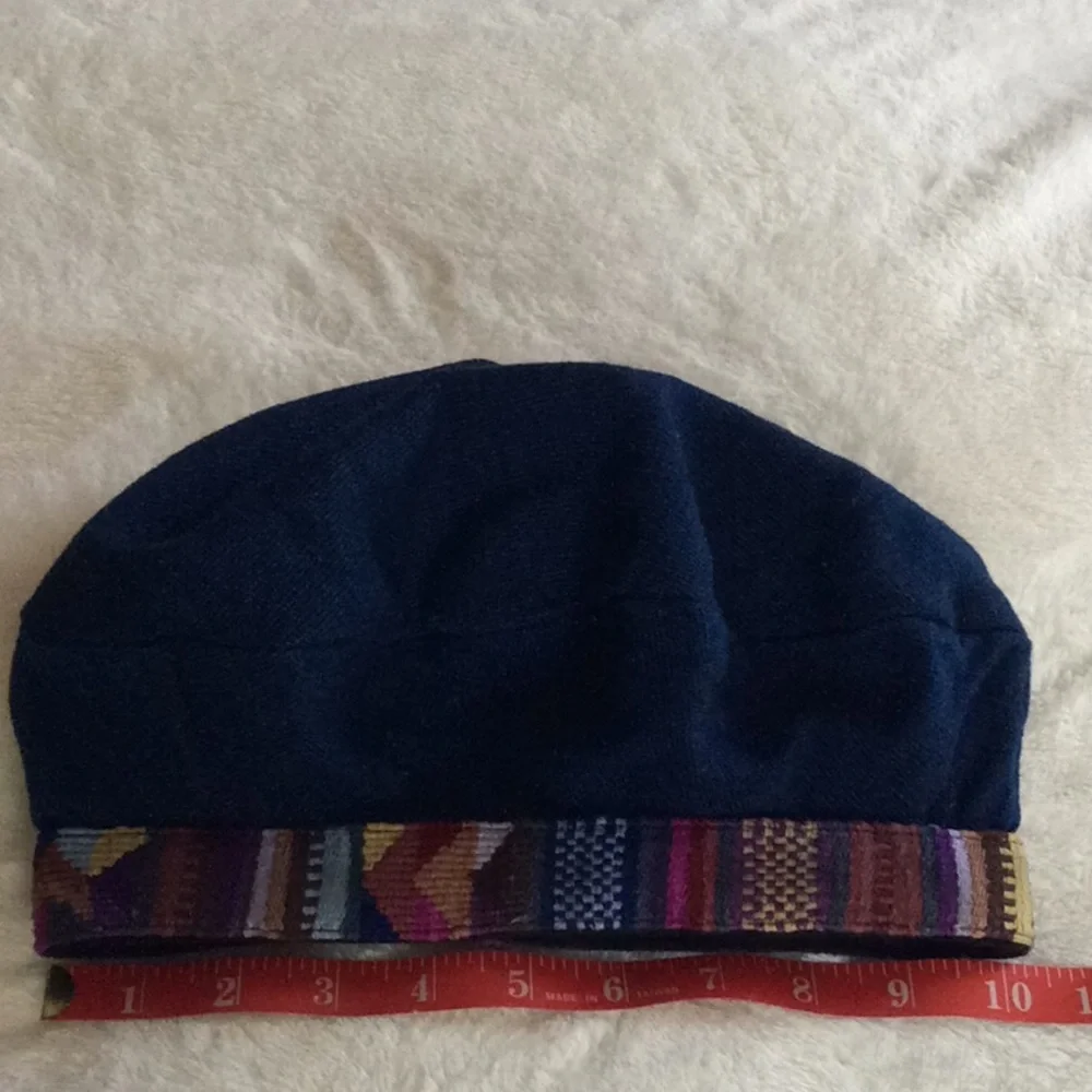Hat Indigo Blue with Ethnic Woven Band